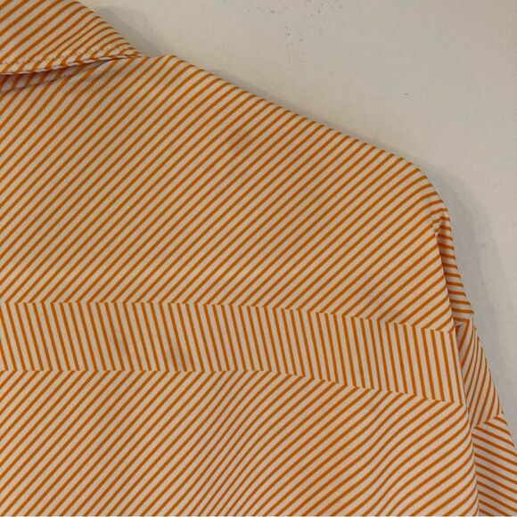 Puma Men’s golf polo striped orange and white dry cell technology size large GUC - Picture 7 of 8